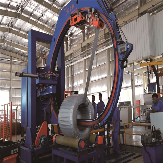 Máquina empacadora de envoltura de bobina de acero ancha/núcleo de bobina de aluminio (tipo C doble)